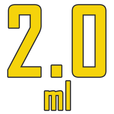 tank-2ml لوگو زرد حجم مخزن 2 میلی لیتر