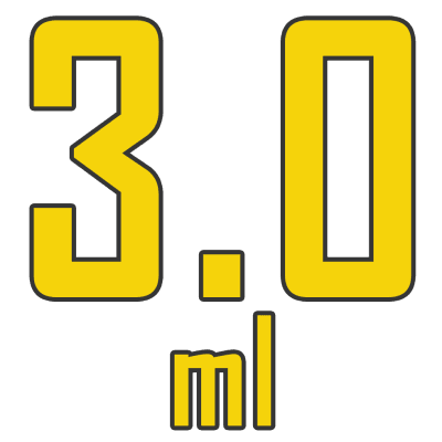 tank-3ml لوگو زرد حجم مخزن 3 میلی لیتر