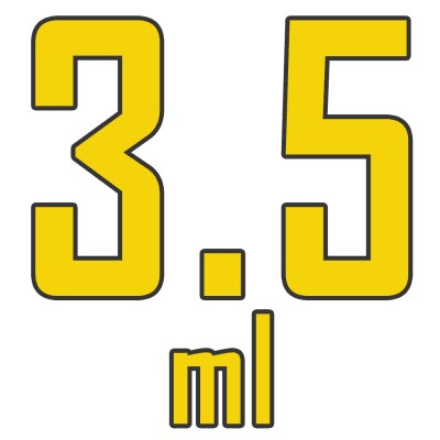 tank-3-5ml لوگو زرد حجم مخزن 3.5 میلی لیتر