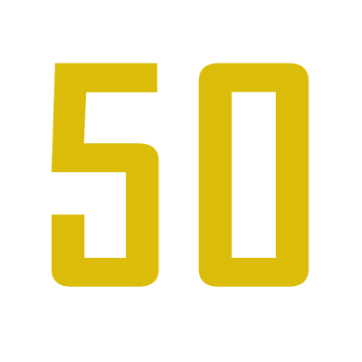 لوگو زرد عدد 50