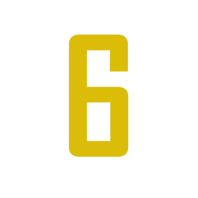 لوگو زرد عدد 6