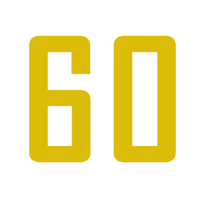 لوگو زرد عدد 60