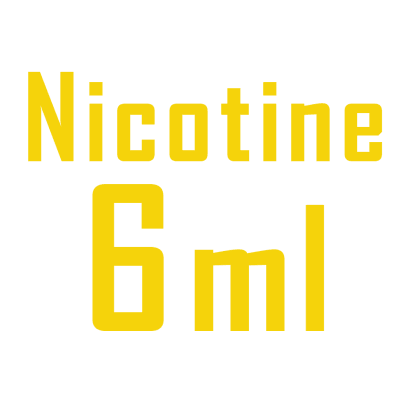 ejuice-6nicotine لوگو زرد نیکوتین 6 میل