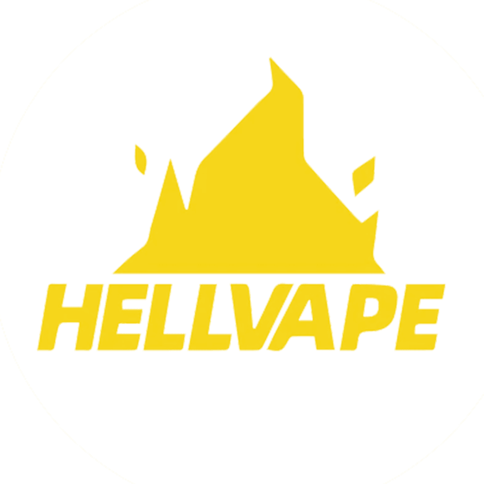 لوگو زرد برند هل ویپ Hellvape