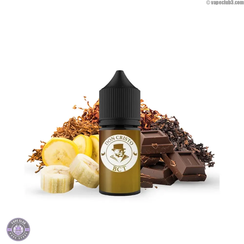 doncristo-bct-salt-nicotine (1) سالت دون کریستو موز شکلات تنباکو Don Cristo BCT banana chocolate tobacco Salt nicotine
