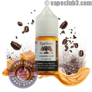 سالت نیکوتین رایپ ویپز کارامل کافه Ripe Vapes Caramel Cafe Label Salt Nicotine