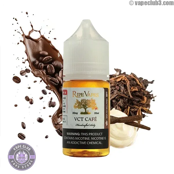 RipeVape-VCT-Cafe-Salt سالت وانیل کاستارد تنباکو قهوه رایپ ویپز Ripevapes VCT Cafe Salt Nicotine