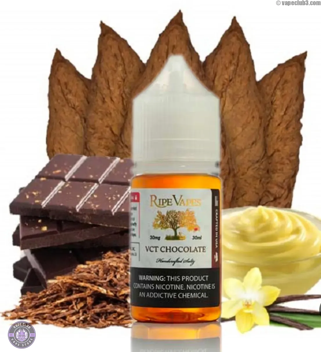 RipeVape-VCT-Chocolate-Salt-Nicotine سالت نیکوتین رایپ ویپز وی سی تی شکلات Ripe Vapes VCT Chocolate Salt Nicotine