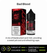 سالت انگور فرنگی نستی Bad Blood سری اوجی Nasty Blackcurrant Bad Blood OG Series Salt Nicotine
