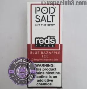 سالت بلوبری تمشک سیب یخ پادسالت سالت نیکوتین Podsalt Blue Razz Apple ICE Nicotine Salt ویپ کلاب