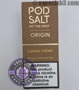 سالت سیگار کوبایی وانیل پادسالت کوبان کرم سالت نیکوتین Podsalt Cuban Creme Nicotine Salt ویپ کلاب