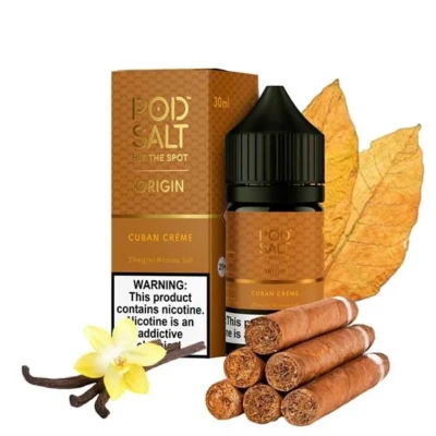 سالت سیگار کوبایی وانیل پادسالت کوبان کرم سالت نیکوتین Podsalt Cuban Creme Nicotine Salt ویپ کلاب