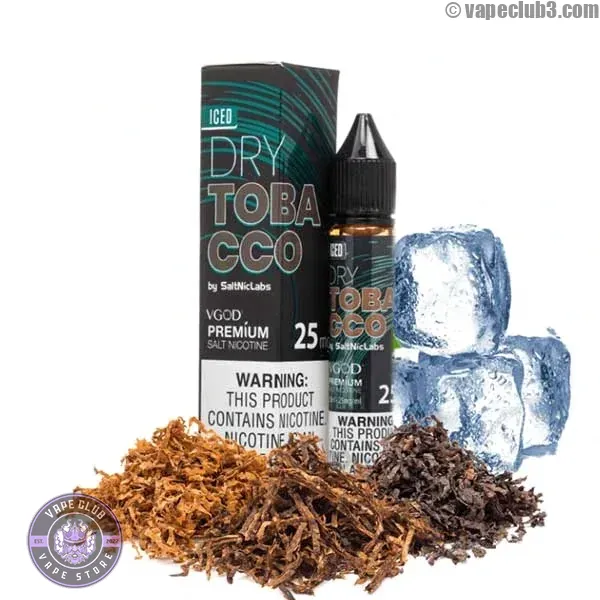 سالت تنباکو خشک یخ ویگاد VGod ICE Dry Tobacco Salt Nicotine