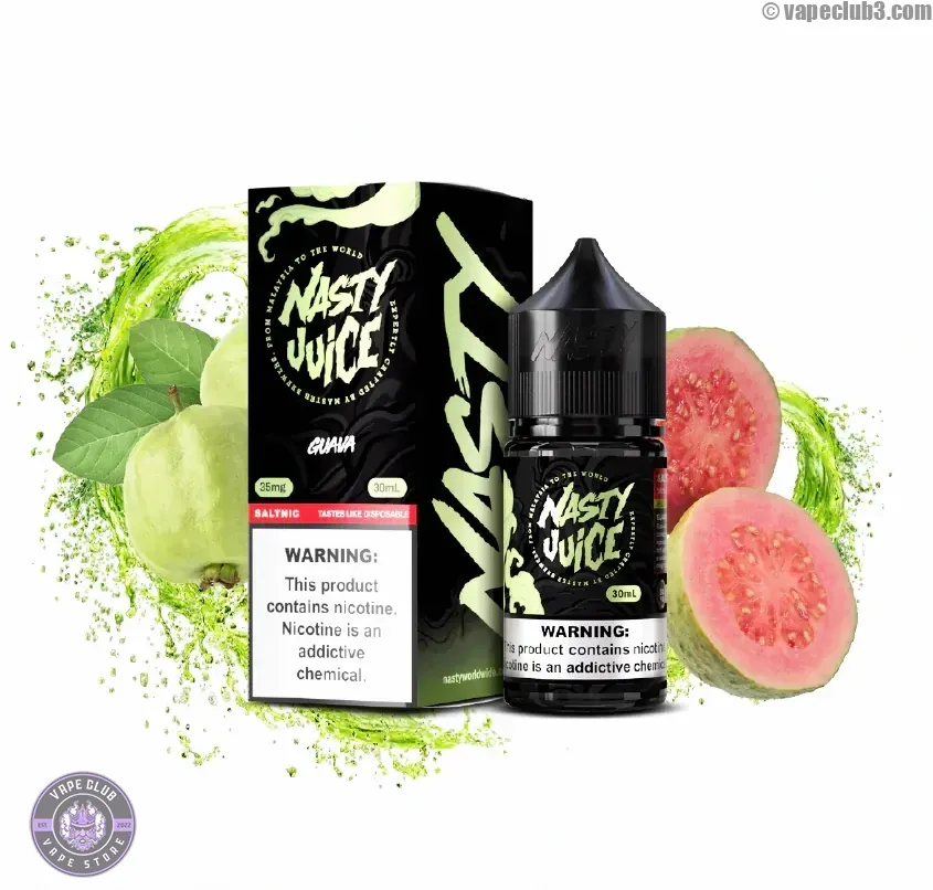 Guava-nasty-saltnic-0 سالت گواوا یخ نستی سری Smooth Nasty Guava ICE Smooth Series Salt Nicotine