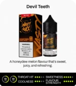 سالت خربزه نستی سری اوجی Nasty Honeydew Devil Teeth OG Series Salt Nicotine
