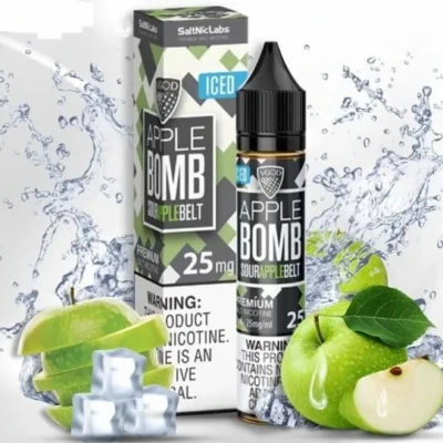 سالت سیب ترش یخ ویگاد سری بمب VGod ICE Sour Apple Bomb Salt Nicotine