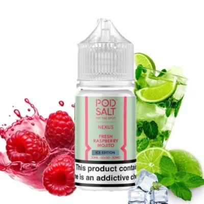 سالت تمشک موهیتو یخ پادسالت سالت نیکوتین Podsalt | ICE Fresh Raspberry Mojito Nicotine Salt ویپ کلاب