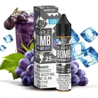 سالت بمب انگور یخ بنفش ویگاد سری بمب VGod ICE Purple Bomb Salt Nicotine