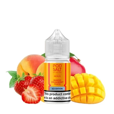 سالت انبه توت فرنگی هلو یخ پادسالت سالت نیکوتین Podsalt | ICE Mango Strawberry Peach Nicotine Salt ویپ کلاب