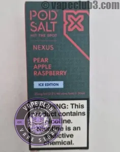 سالت یخ گلابی سیب تمشک پاد سالت سالت نیکوتین Podsalt ICE Pear Apple Raspberry Nicotine Salt ویپ کلاب