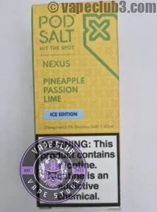 سالت یخ آناناس پشن فروت لیمو پادسالت سالت نیکوتین Podsalt ICE Pineapple Passion Lime Nicotine Salt ویپ کلاب
