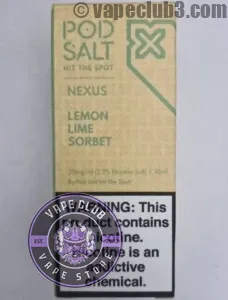 سالت شربت آب لیمو پادسالت سالت نیکوتین Podsalt Lemon Lime Sorbet e Nicotine Salt ویپ کلاب