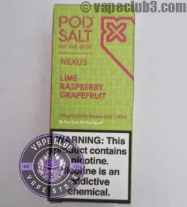 سالت لیمو تمشک گریپ فروت پادسالت سالت نیکوتین Podsalt Lime Raspberry Grapefruit Nicotine Salt ویپ کلاب