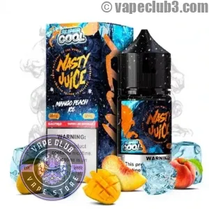 سالت انبه هلو یخ نستی سری سوپر کول Nasty Mango Peach ICE Super Cool Series Salt Nicotine