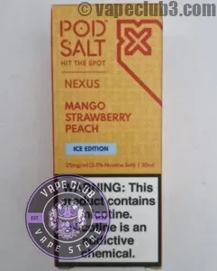 سالت انبه توت فرنگی هلو یخ پادسالت سالت نیکوتین Podsalt | ICE Mango Strawberry Peach Nicotine Salt ویپ کلاب