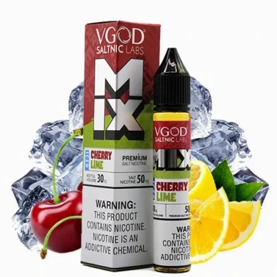 سالت گیلاس لیمو یخ ویگاد سری میکس VGod ICE Cherry Lime Salt Nicotine