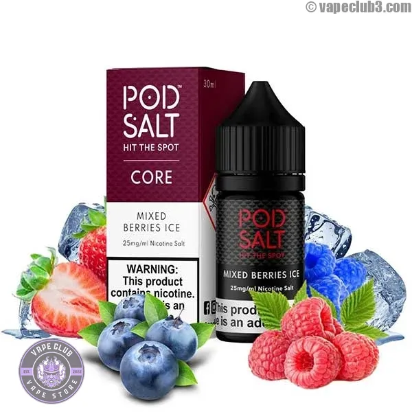 Mixed-Berries-ICE-PodSalt-NicSalt-0 سالت میکس بری یخ پادسالت سالت نیکوتین Podsalt Mix Berries ICE Nicotine Salt ویپ کلاب