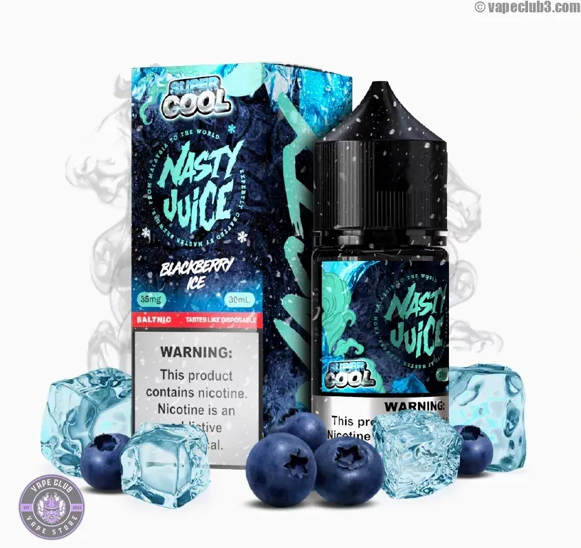 Nasty-blueberry-ice-0 سالت بلوبری یخ نستی سری سوپر کول Nasty Blueberry ICE Super Cool Series Salt Nicotine