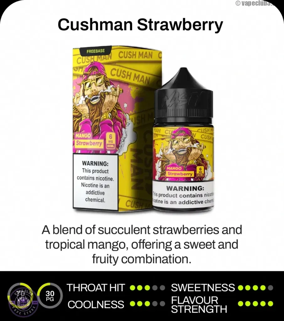 جویس انبه توت فرنگی نستی سری کاشمن 30 میل Nasty 30ML Cushman Mango Strawberry EJuice