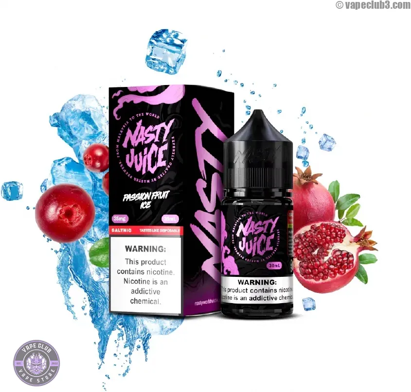 Nasty-passion-fruit-ice-0 سالت پشن فروت یخ نستی سری Smooth Nasty Passion Fruits ICE Smooth Series Salt Nicotine