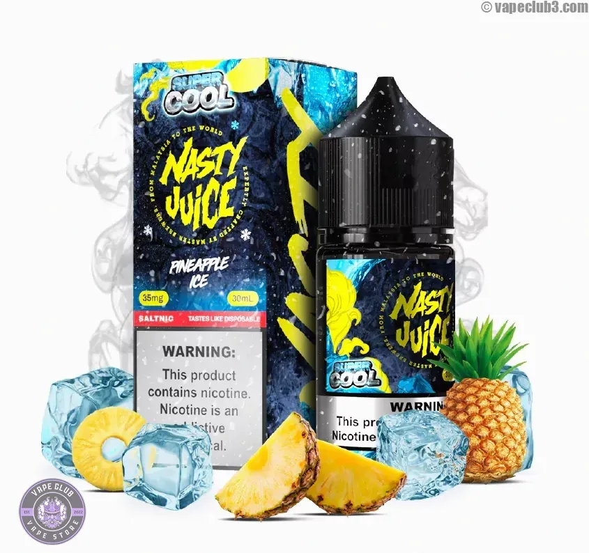 Nasty-pineapple-ice-0 سالت آناناس یخ نستی سری سوپر کول Nasty Pineapple ICE Super Cool Series Salt Nicotine