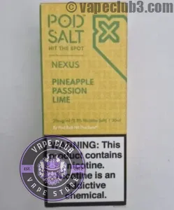 سالت آناناس پشن فروت لیمو پادسالت سالت نیکوتین Podsalt | Pineapple Passion Lime Nicotine Salt ویپ کلاب
