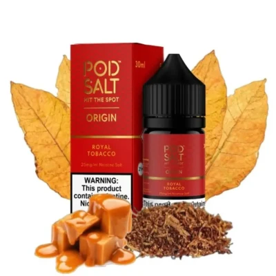 سالت تنباکو کارامل پاد سالت رویال تنباکو سالت نیکوتینPodsalt Royal Tobacco Nicotine Salt ویپ کلاب