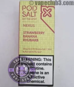 سالت توت فرنگی موز ریواس پادسالت سالت نیکوتین Podsalt Strawberry Banana Rhubarb Nicotine Salt ویپ کلاب
