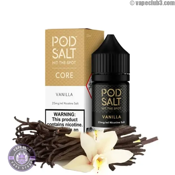 Vanilla-PodSalt-NicSalt سالت وانیل پاد سالت سالت نیکوتین Podsalt Vanilla Nicotine Salt ویپ کلاب
