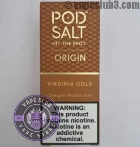 سالت تنباکو وانیل پاد سالت ویرجینیا گلد سالت نیکوتینPodsalt Virginia Gold Nicotine Salt ویپ کلاب
