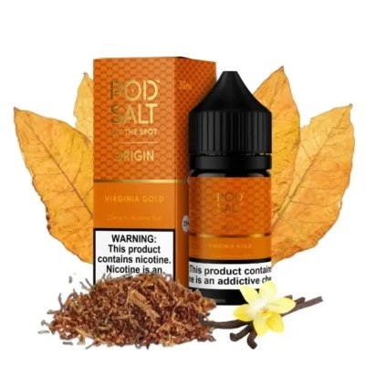 سالت تنباکو وانیل پاد سالت ویرجینیا گلد سالت نیکوتینPodsalt Virginia Gold Nicotine Salt ویپ کلاب