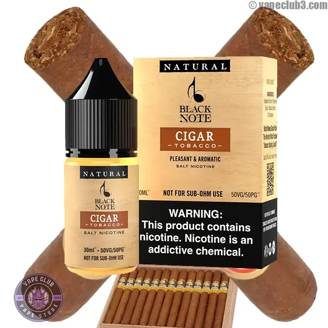 BlackNote-Cigar-0 سالت بلک نوت سیگار | Black Note Cigar - خرید سالت نیکوتین ویپ کلاب